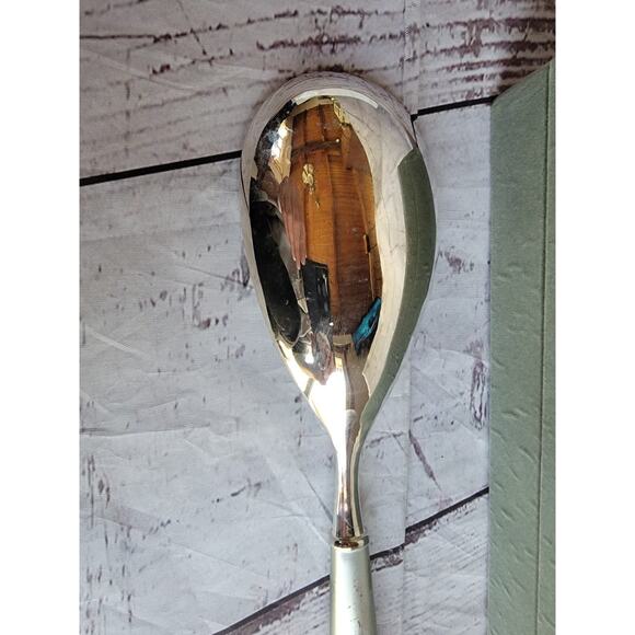 Towle Copenhagen Vintage Silver Plate Serving Spoon Large 10.75" in a Green Box - Picture 6 of 9